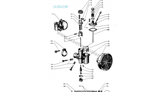 Carburateur DELLORTO Lambretta LC