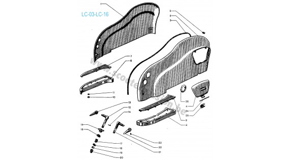 Ailes et planchers arrière Lambretta LC