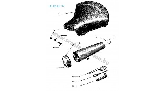 Selle avant et porte-outils Lambretta LC