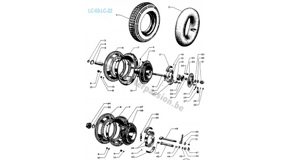Freins et roues Lamabretta LC