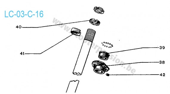 Lager voorvork Lambretta C