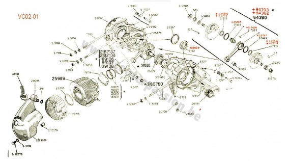 Carter, groupe thermique, vilebrequin