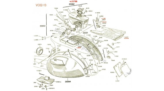 Réservoir, robinet et ailes