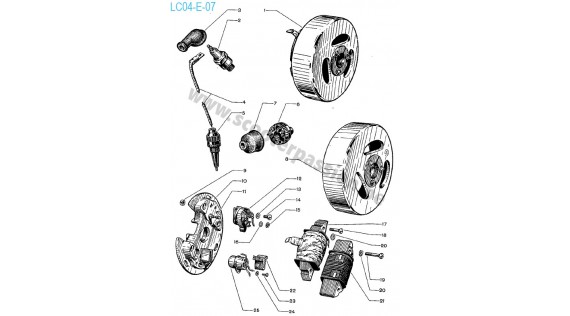 Handmatige vertraagde ontsteking Lambretta E