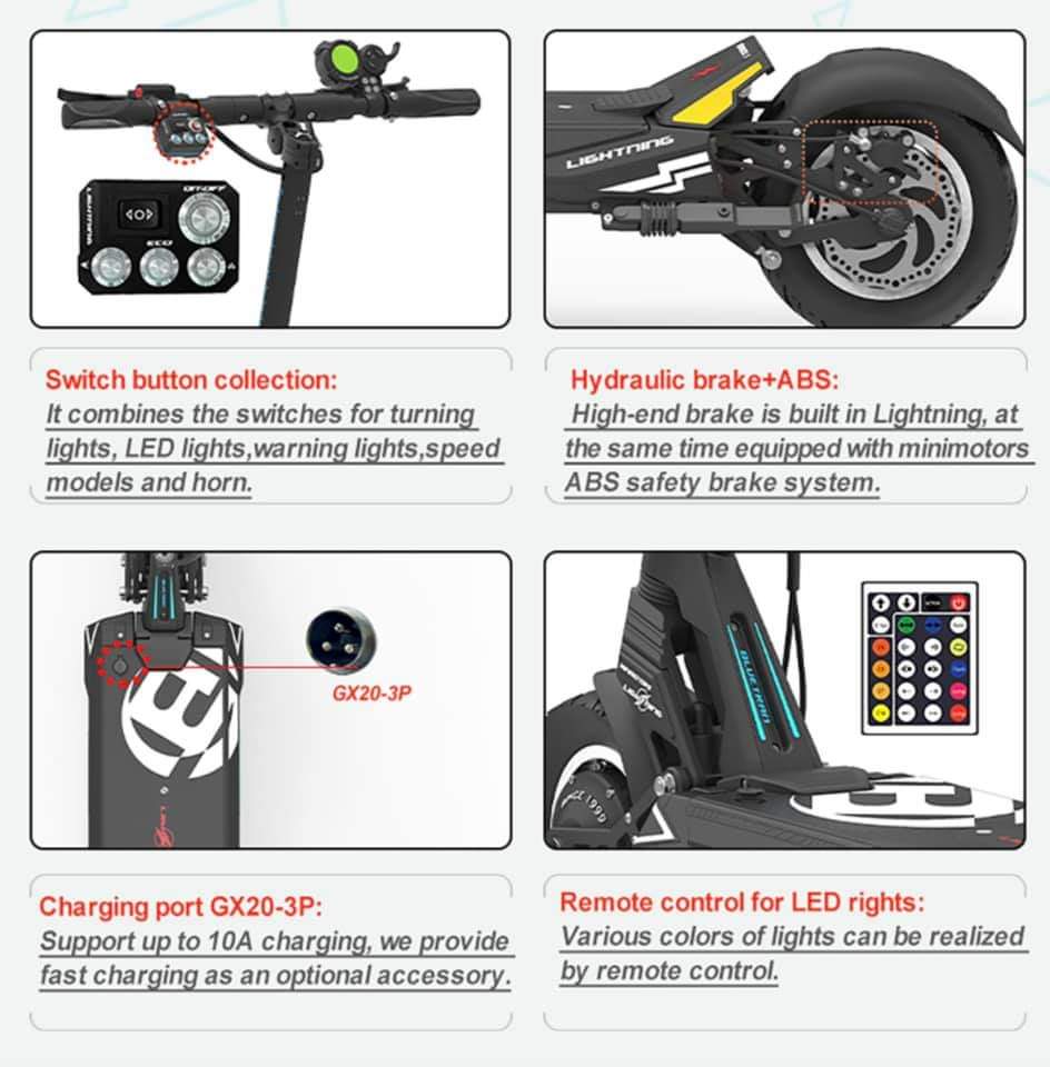 Chargeur RAPIDE 72V 6A trottinette électrique Minimotors Bluetran